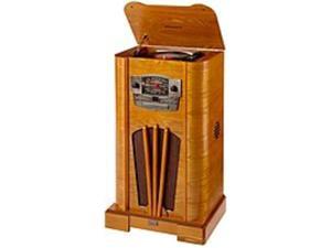 Crosley CR44CD Turntable Console with CD Player and AM/FM Tuner - Oak Crosley CR44CD Turntable Console with CD Player and AM/FM Tuner - Oak