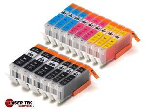 Laser Tek Services® 15 Pack of Canon compatible PGI-250 and CLI-251 inks. (3BK,3k,3C,3M,3Y) Laser Tek Services® 15 Pack of Canon compatible PGI-250 and CLI-251 inks. (3BK,3k,3C,3M,3Y)