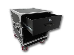 Seismic Audio - 10 Space Rack Flight Case with 4 Space Rack Drawer Seismic Audio - 10 Space Rack Flight Case with 4 Space Rack Drawer