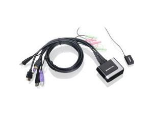 IOGEAR Network GCS62HU KVM Switch 2-Port HD Cable KVM Switch with Audio Retail IOGEAR Network GCS62HU KVM Switch 2-Port HD Cable KVM Switch with Audio Retail