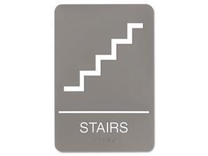 Us Stamp 5401 ADA Sign, 6 x 9, Stairs, Gray Us Stamp 5401 ADA Sign, 6 x 9, Stairs, Gray