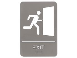 Us Stamp 5402 ADA Sign, 6 x 9, Exit, Gray Us Stamp 5402 ADA Sign, 6 x 9, Exit, Gray