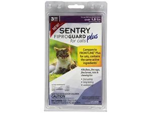 3-Count Fiproguard Plus For Cats Squeeze-On Over, 1.5-Pound Sentry Pet Supplies 3-Count Fiproguard Plus For Cats Squeeze-On Over, 1.5-Pound Sentry Pet Supplies
