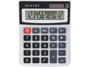Sentry CA272 Mini Desktop Calculator Silver Black Sentry CA272 Mini Desktop Calculator Silver Black