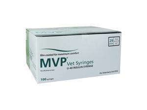 MVP Vet u-40 Insulin Syringes 29 Gauge .5cc 1/2 in - 100 ea MVP Vet u-40 Insulin Syringes 29 Gauge .5cc 1/2 in - 100 ea