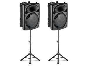 Technical Pro VORTEX12 Passive DJ 2-Way Speaker Pair ABS Plastic with Trolley and Stands 2400 Watts VORTEX-PK2 Technical Pro VORTEX12 Passive DJ 2-Way Speaker Pair ABS Plastic with Trolley and Stands 2400 Watts VORTEX-PK2