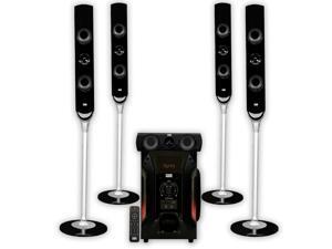 Acoustic Audio AAT1000 Tower 5.1 Home Theater Speaker System 1000 Watt with 8" Powered Sub Acoustic Audio AAT1000 Tower 5.1 Home Theater Speaker System 1000 Watt with 8" Powered Sub