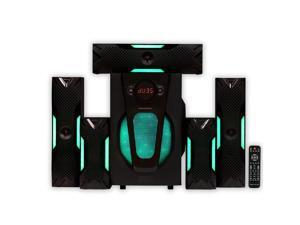 Theater Solutions TS524 Deluxe 5.1 Home Theater Speaker System with LED Lights Multimedia Gaming Theater Solutions TS524 Deluxe 5.1 Home Theater Speaker System with LED Lights Multimedia Gaming