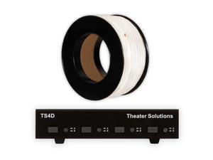 Theater Solutions TS4D Dual Input 4 Zone Speaker Selector Box and 100' of C100-14-4 Wire Theater Solutions TS4D Dual Input 4 Zone Speaker Selector Box and 100' of C100-14-4 Wire