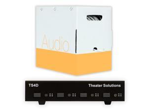 Theater Solutions TS4D Dual Input 4 Zone Speaker Selector Box and 500' of C500-14-4 Wire Theater Solutions TS4D Dual Input 4 Zone Speaker Selector Box and 500' of C500-14-4 Wire