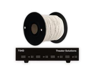 Theater Solutions TS4D Dual Input 4 Zone Speaker Selector Box and 100' of C100-14-2 Wire Theater Solutions TS4D Dual Input 4 Zone Speaker Selector Box and 100' of C100-14-2 Wire