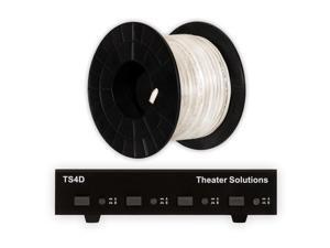 Theater Solutions TS4D Dual Input 4 Zone Speaker Selector Box and 100' of C100-16-4 Wire Theater Solutions TS4D Dual Input 4 Zone Speaker Selector Box and 100' of C100-16-4 Wire
