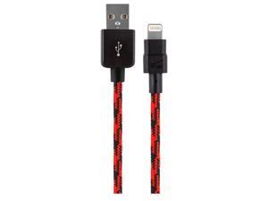 Verizon Braided Lightning Charge and Sync Cable for Apple iPhone 6, iPad Air, iPad Pro, iPhone 5 - Black / Red Verizon Braided Lightning Charge and Sync Cable for Apple iPhone 6, iPad Air, iPad Pro, iPhone 5 - Black / Red