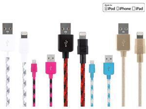 5 Pack - Verizon Braided Lightning Charge and Sync Cable for Apple iPhone 7, iPhone 6, iPad Air, iPad Pro, iPhone 5 5 Pack - Verizon Braided Lightning Charge and Sync Cable for Apple iPhone 7, iPhone 6, iPad Air, iPad Pro, iPhone 5