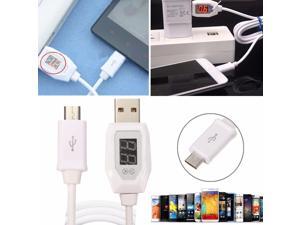 LCD Display Safety Voltage Electric Current Detection Smart Protection Micro USB Data Sync Charger Cable LCD Display Safety Voltage Electric Current Detection Smart Protection Micro USB Data Sync Charger Cable