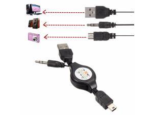3in1 Mini USB Male to USB 2.0 Male 3.5mm Audio Plug Charging Sync Data Cable 3in1 Mini USB Male to USB 2.0 Male 3.5mm Audio Plug Charging Sync Data Cable