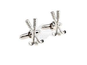 Silver Golf Sport Cufflinks with Round Feet Silver Golf Sport Cufflinks with Round Feet