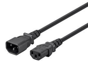 10ft 18AWG Power Extension Cord Cable with 3 Conductor PC/Mon, 13A (IEC 60320 C14 to IEC 60320 C13) 10ft 18AWG Power Extension Cord Cable with 3 Conductor PC/Mon, 13A (IEC 60320 C14 to IEC 60320 C13)