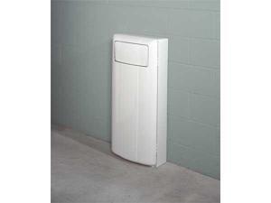 RUBBERMAID FG200GLWH Side Opening Trash Can, 12 gal., 39 In. H RUBBERMAID FG200GLWH Side Opening Trash Can, 12 gal., 39 In. H