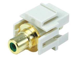 6570 A/V Wallplate, RCA, Grn Ctr, Flush, Ivy 6570 A/V Wallplate, RCA, Grn Ctr, Flush, Ivy