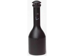 RUBBERMAID FG9W3300BLA Smoking Receptacle, Black, SS/Alum, 4.10gal RUBBERMAID FG9W3300BLA Smoking Receptacle, Black, SS/Alum, 4.10gal