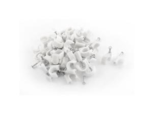 50PCS White Plastic Circle Cable Drop Clip Tie Clips Wire Cord Holder Carrier 50PCS White Plastic Circle Cable Drop Clip Tie Clips Wire Cord Holder Carrier