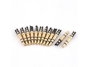 Male Solder Earphone Headphone Audio Jack Plug Replacement Gold Tone 3.5mm 12pcs Male Solder Earphone Headphone Audio Jack Plug Replacement Gold Tone 3.5mm 12pcs
