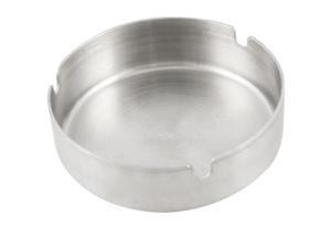 3.9" Diameter Silver Tone Round Cigarette Stainless Steel Ash Tray Holder 3.9" Diameter Silver Tone Round Cigarette Stainless Steel Ash Tray Holder