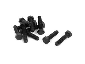 Full Thread Hex Cap Head Screw Bolt Fastener DIN 933 Black M8 x 35mm 10 Pcs Full Thread Hex Cap Head Screw Bolt Fastener DIN 933 Black M8 x 35mm 10 Pcs