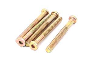 M8 x 75mm Male Threaded Hex Socket Head Cap Screw Bolt Bronze Tone 5 Pcs M8 x 75mm Male Threaded Hex Socket Head Cap Screw Bolt Bronze Tone 5 Pcs