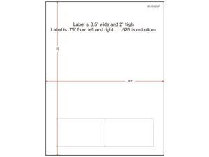 3-1/2" x 2" (3.5" x 2") Integrated Laser Label Form Legal Size Sheets, 2 Up Labels (Carton of 1500) 3-1/2" x 2" (3.5" x 2") Integrated Laser Label Form Legal Size Sheets, 2 Up Labels (Carton of 1500)