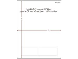 3-1/2" x 1-1/2" (3.5" x 1.5") Integrated Laser Label Form Legal Size Sheets, 2 Up Labels (Carton of 1500) 3-1/2" x 1-1/2" (3.5" x 1.5") Integrated Laser Label Form Legal Size Sheets, 2 Up Labels (Carton of 1500)