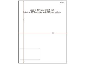 3-1/2" x 2" (3.5" x 2") Integrated Laser Label Form Legal Size Sheets, 1 Label Left (Carton of 1500) 3-1/2" x 2" (3.5" x 2") Integrated Laser Label Form Legal Size Sheets, 1 Label Left (Carton of 1500)