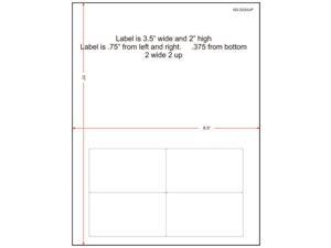 3-1/2" x 2" (3.5" x 2") Integrated Laser Label Form Legal Size Sheets, 4 Up Labels (Carton of 1500) 3-1/2" x 2" (3.5" x 2") Integrated Laser Label Form Legal Size Sheets, 4 Up Labels (Carton of 1500)