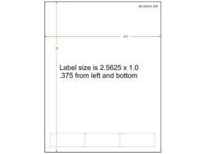2-9/16" x 1" (2.5625" x 1") Integrated Laser Label Form Sheets, 3 Across Labels (Carton of 1500) 2-9/16" x 1" (2.5625" x 1") Integrated Laser Label Form Sheets, 3 Across Labels (Carton of 1500)