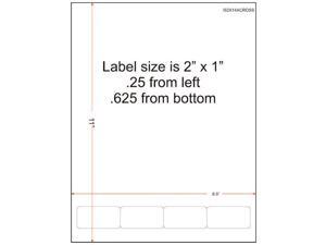 2" x 1" Integrated Laser Label Form Sheets, 4 Across Labels (Carton of 1500) 2" x 1" Integrated Laser Label Form Sheets, 4 Across Labels (Carton of 1500)