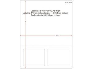 3-1/2" x 2-3/4" (3.5" x 2.75") Integrated Laser Label Form Legal Size Sheets, 2 Up Labels (Carton of 1500) 3-1/2" x 2-3/4" (3.5" x 2.75") Integrated Laser Label Form Legal Size Sheets, 2 Up Labels (Carton of 1500)