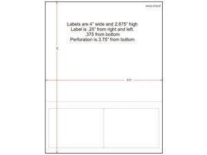 4" x 2-7/8" (4" x 2.875") Integrated Laser Label Form Sheets, 2 Up Labels (Carton of 1500) 4" x 2-7/8" (4" x 2.875") Integrated Laser Label Form Sheets, 2 Up Labels (Carton of 1500)
