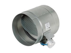 8-Inch Diameter Normally Open Electronic HVAC Air Duct Damper with Power Supply 8-Inch Diameter Normally Open Electronic HVAC Air Duct Damper with Power Supply