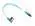 OKGEAR 10" SATA 6Gbps Cable, Straight to Right Angle W/Metal Latch, UV Blue, Backward Compatible 3 Gbps and 1.5Gbps - image 1