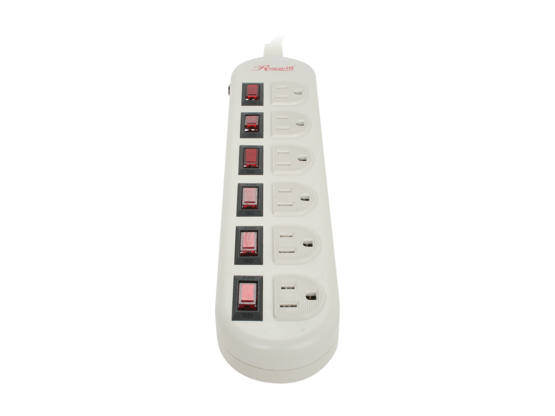Rosewill RPS200 6Outlet Power Strip with Individual Switches eBay