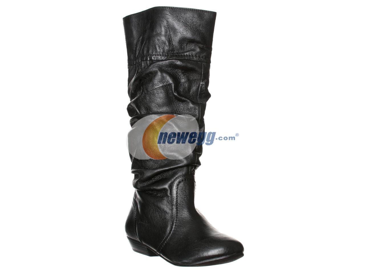 long black leather boots size 6