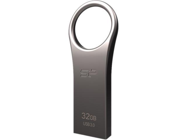 Silicon Power 32GB Jewel J80 USB 3.0 Flash Drive, Titanium (SP032GBUF3J80V1T)