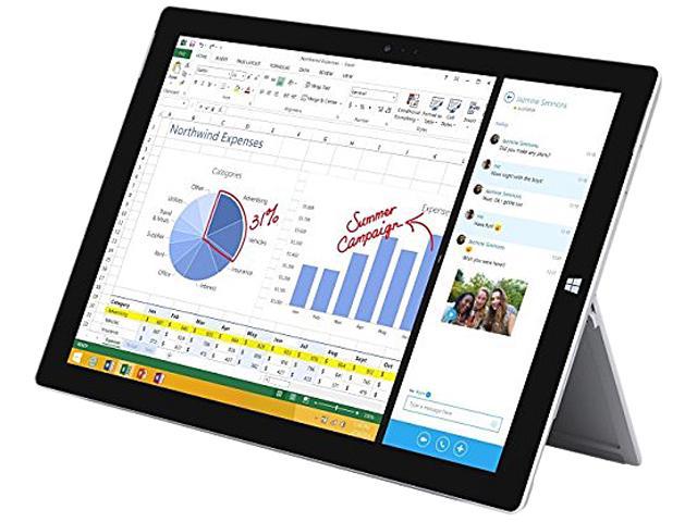 Refurbished: Microsoft Surface Pro 3 Intel Core i5 (1.9 GHz) 12 inch Tablet, 128 GB Flash Storage, Win 10 - Grade A