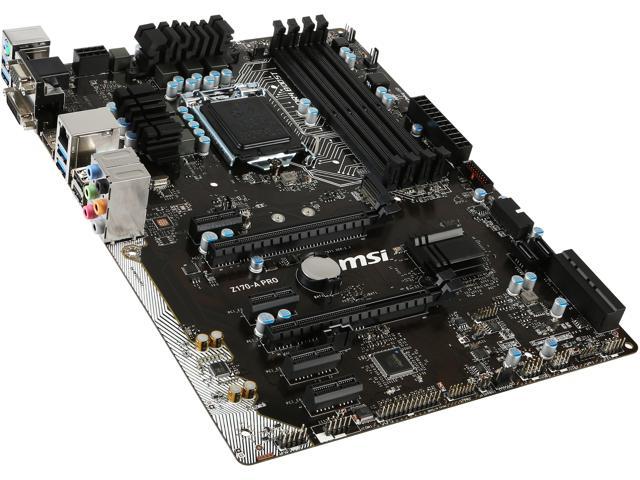 MSI Z170-A PRO LGA 1151 Intel Z170 SATA 6Gb/s USB 3.1 ATX Intel Motherboard