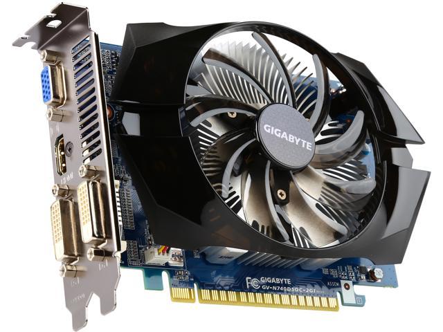 GIGABYTE GeForce GT 740 GV-N740D5OC-2GI REV2 2GB 128-Bit GDDR5 PCI Express 3.0 x16 HDCP Ready ATX Video Card