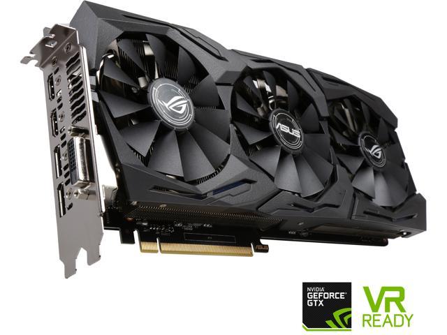 ASUS GeForce GTX 1060 6GB ROG STRIX OC Edition VR Ready HDMI 2.0 DP 1.4 Auto-Extreme Graphics Card