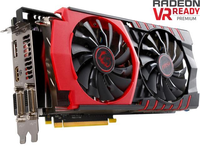 MSI Radeon R9 390 DirectX 12 R9 390 GAMING 8G 8GB 512-Bit GDDR5 PCI Express 3.0 HDCP Ready CrossFireX Support Video Card