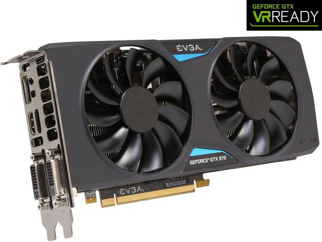 EVGA GeForce GTX 970 DirectX 12 4GB 256-Bit GDDR5 PCI Express 3.0 SLI Support ACX 2.0 Video Card