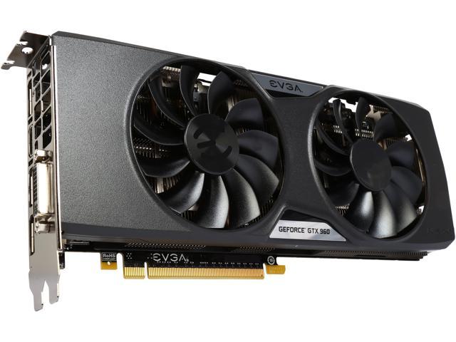 EVGA GeForce GTX 960 2GB SSC GAMING w/ACX 2.0+, Whisper Silent Cooling Graphics Card